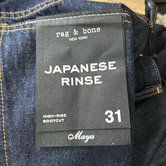 Rag and Bone Maya High Rise Bootcut Jean Japanese Rinse Dark Wash Sz 31 NEW - Picture 14 of 14